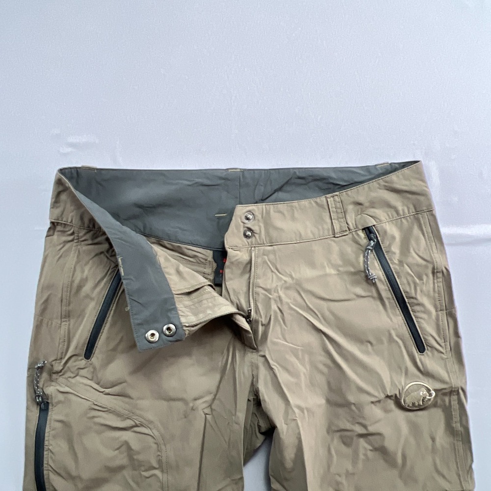 Mammut Swiss Tech Hiking Pants Mens 10 Beige Stretch Low Rise Zip Fly Straight View 3